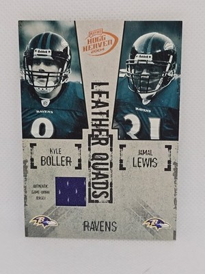 2004 Playoff Hogg Heaven Leather Quads Kyle Boller Jamal Lewis Ray Lewis 101/150
