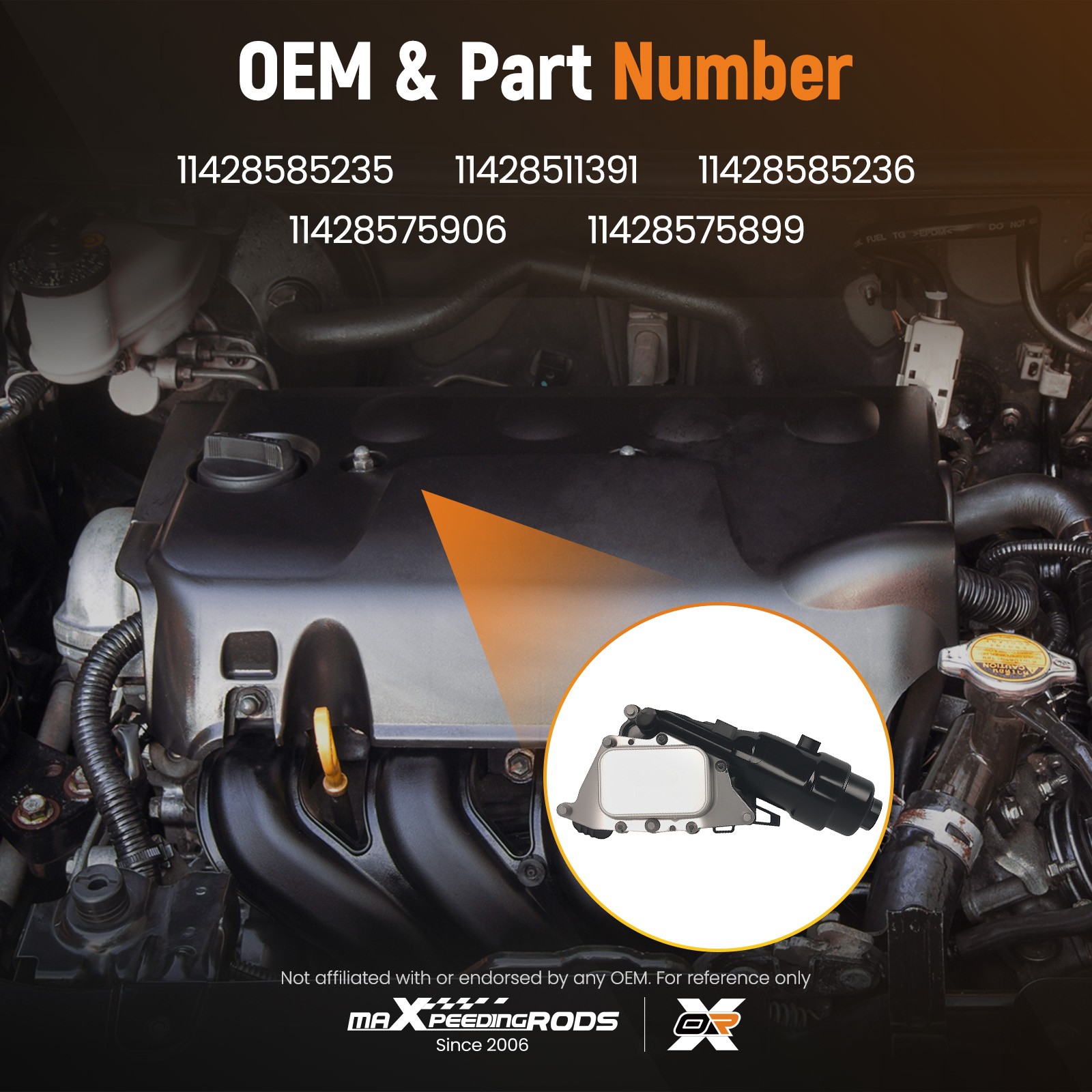 BMW i8 2016 Oil filter housing Red