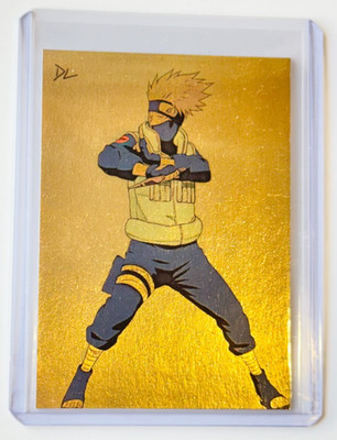 Kakashi Hatake Gold Plated Edition Artist Signed  Naruto  Trading Card 1/1
