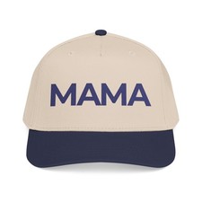 MAMA embroidered baseball cap Mom hat, navy brim