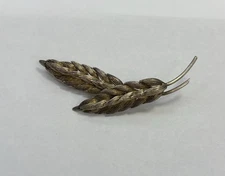 Napier Vermeil Sterling Wheat Brooch Pin