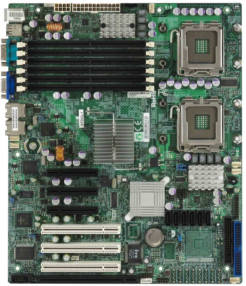 Motherboard Supermicro X7DCL-I Dual 2xLGA771 6xDDR2 ATX Intel 5100 2xPCI-ex8 - Image 2 of 3