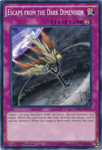 Escape from the Dark Dimension Common 1st Edition Yugioh Card SDPD-EN039 - Picture 1 of 1