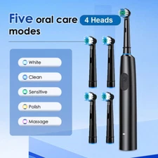 Electric Toothbrush Rotary Rechargeable Electric Toothbrush for Adults Rotating