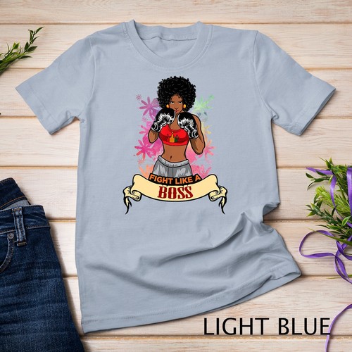 Camiseta Unisex Empowered Negra Mujer Boxeo Magia Kickboxing Niña Fitness - Imagen 7 de 15