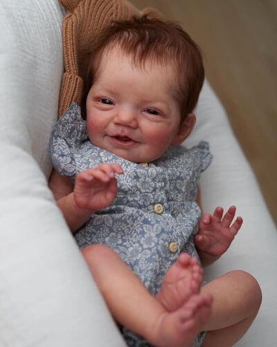 20 inch Realistic Reborn Baby Dolls Full Vinyl Body Sweet Smile Newborn Doll - Picture 4 of 7