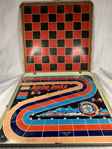 Vintage 1953 Gotham Pressed Steel Corp Big 4 Chest of Games Set w/ Box - Picture 5 of 9