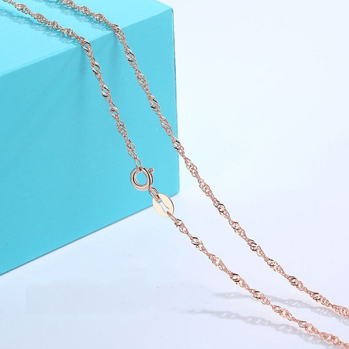 18K Rose Gold Plated GP Snake/Box Chain Necklace - Picture 5 of 6