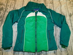 mint green ski jacket