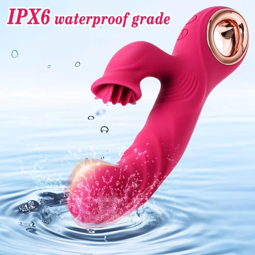 G-Spot-Vibrator-Dildo-Clit-Licking-Suck Tongue Oral-Massager Sex Toys for-Women - Bild 12 von 18