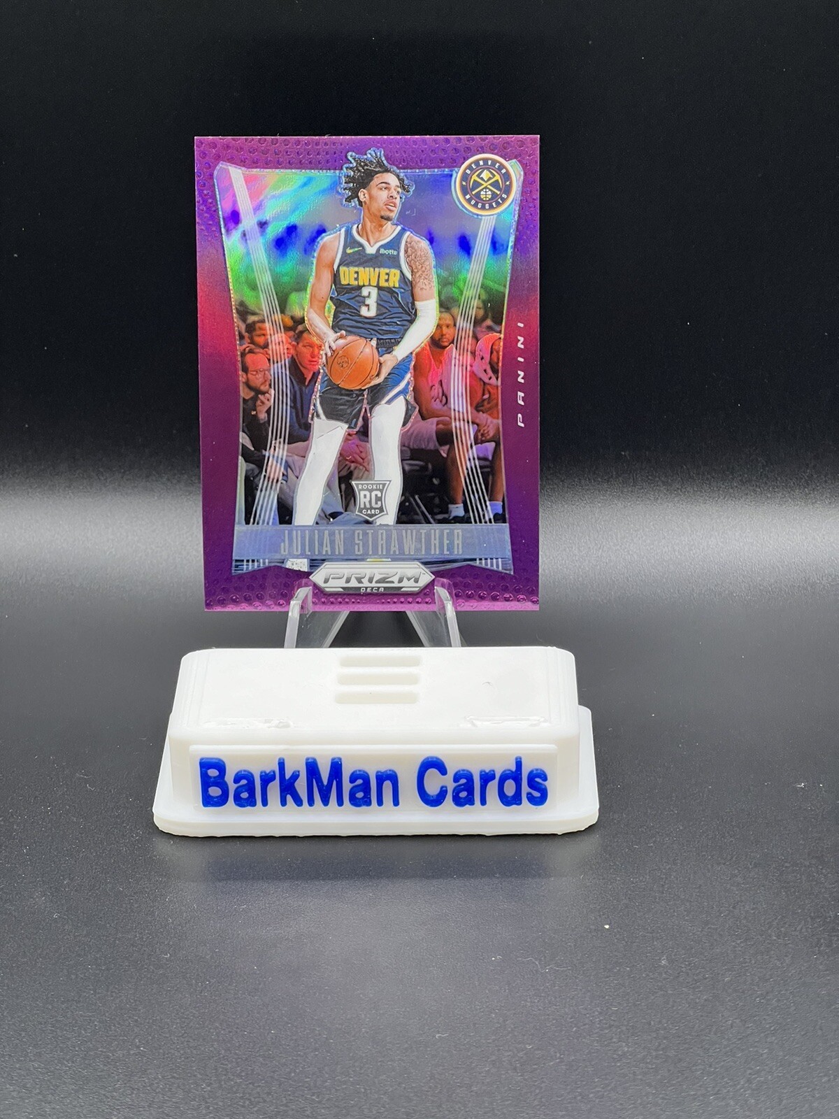 2023-24 Panini Prizm Deca Purple Prizm #298 Julian Strawther /99 RC Nuggets