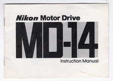 Nikon Motor Drive MD-14 Genuine 1983 Instruction Book / Manual / User Guide