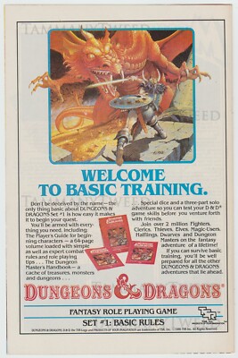 Dungeons & Dragons Set #1 Basic Rules - Vintage D&D TSR Print Ad