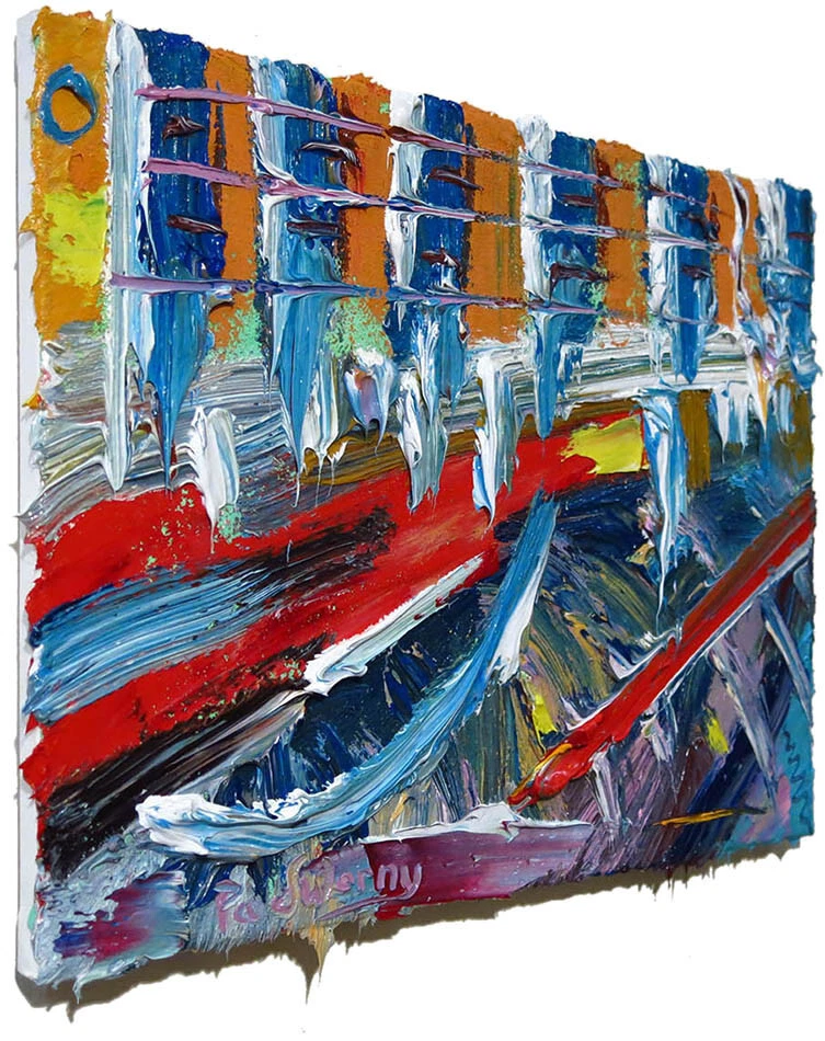 PINTURA ORIGINAL AL ÓLEO█DE COLECCIÓN█IMPRESIONISMO█ARTE█NATURALEZA SIN RESERVA PAISAJE POP ABSTRACTO Foto 3 de 4