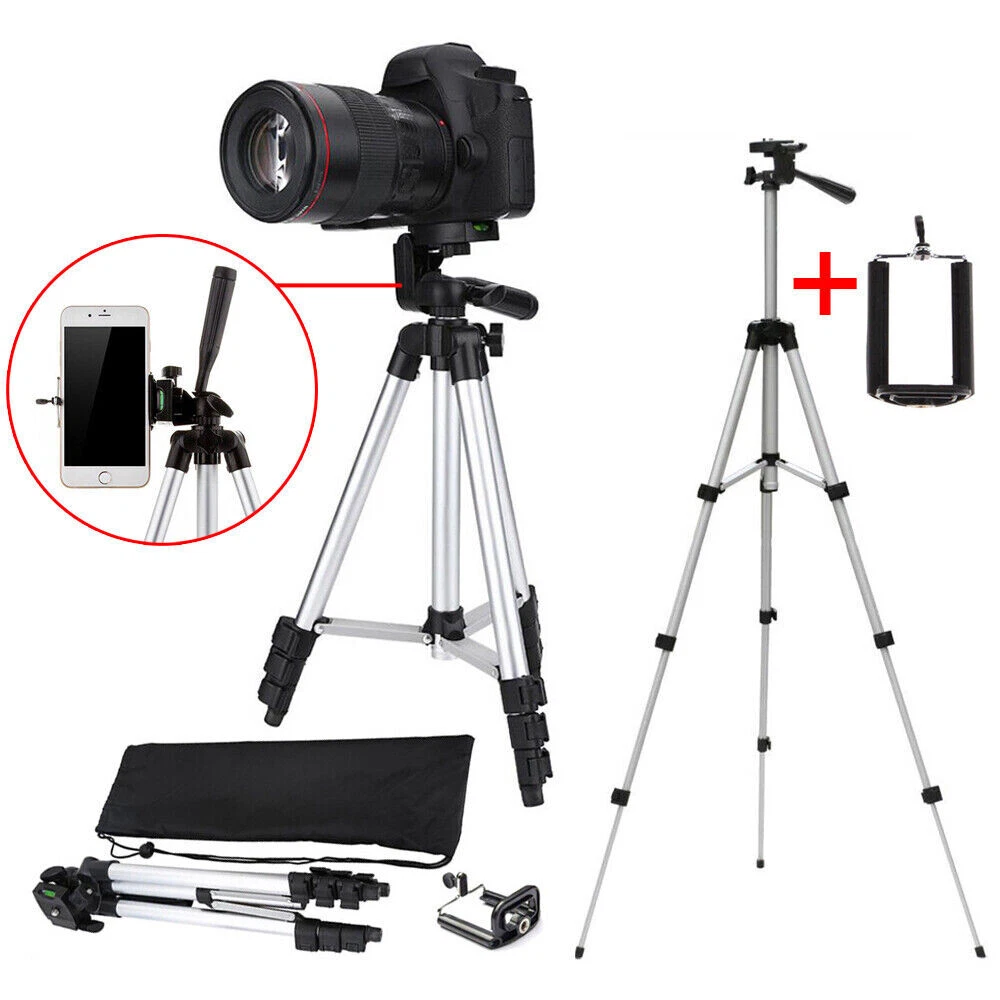 Professional Camera Phone Holder Tripod Stand for Smartphone iPhone Samsung+ Bag