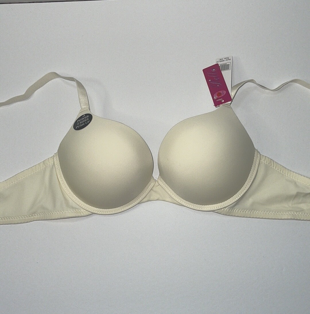 Super Extra Push Up Extreme Padded Add Two Cup Bra. Sz 32B To 40C