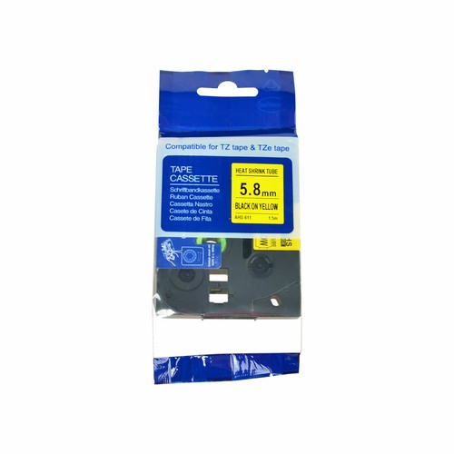 10x Compatible Brother HSe-611 Cartouche 5.8mm gaine thermorétractable jaune - Photo 5/5