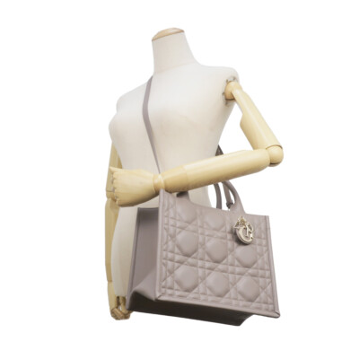 正規品★DIOR Macrocannage JK Small Dior Toujours Vertical Tote Bag Placid Blue