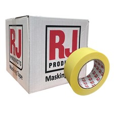 MASKING TAPE 2" YELLOW BOX OF 20 ROLLS PREMIUM HEAT RESISTANT AUTOMOTIVE JOINERY