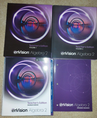 enVision Algebra 2 BUNDLE, TE Vol. 1 and 2, NEW 2018, Pearson, 4 Pieces
