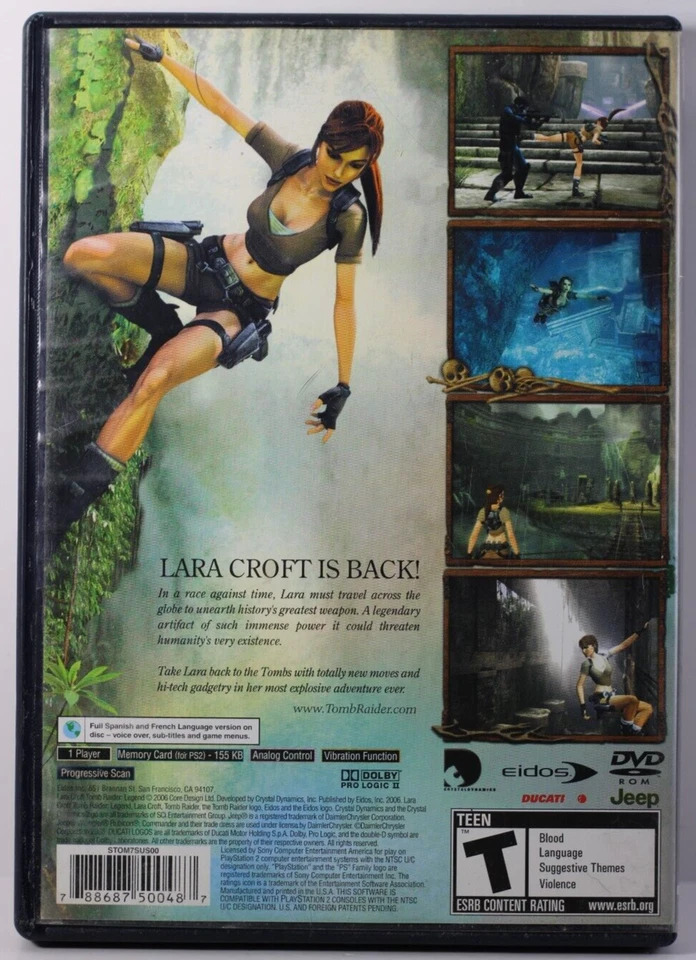 Lara Croft Tomb Raider Legend (Sony PlayStation 2, 2006) PS2 CIB - Image 2 of 4