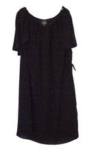 Adrianna Papell 18W Black Flutter Fairycore Sleeve Dress $180.00 NEW with Tag