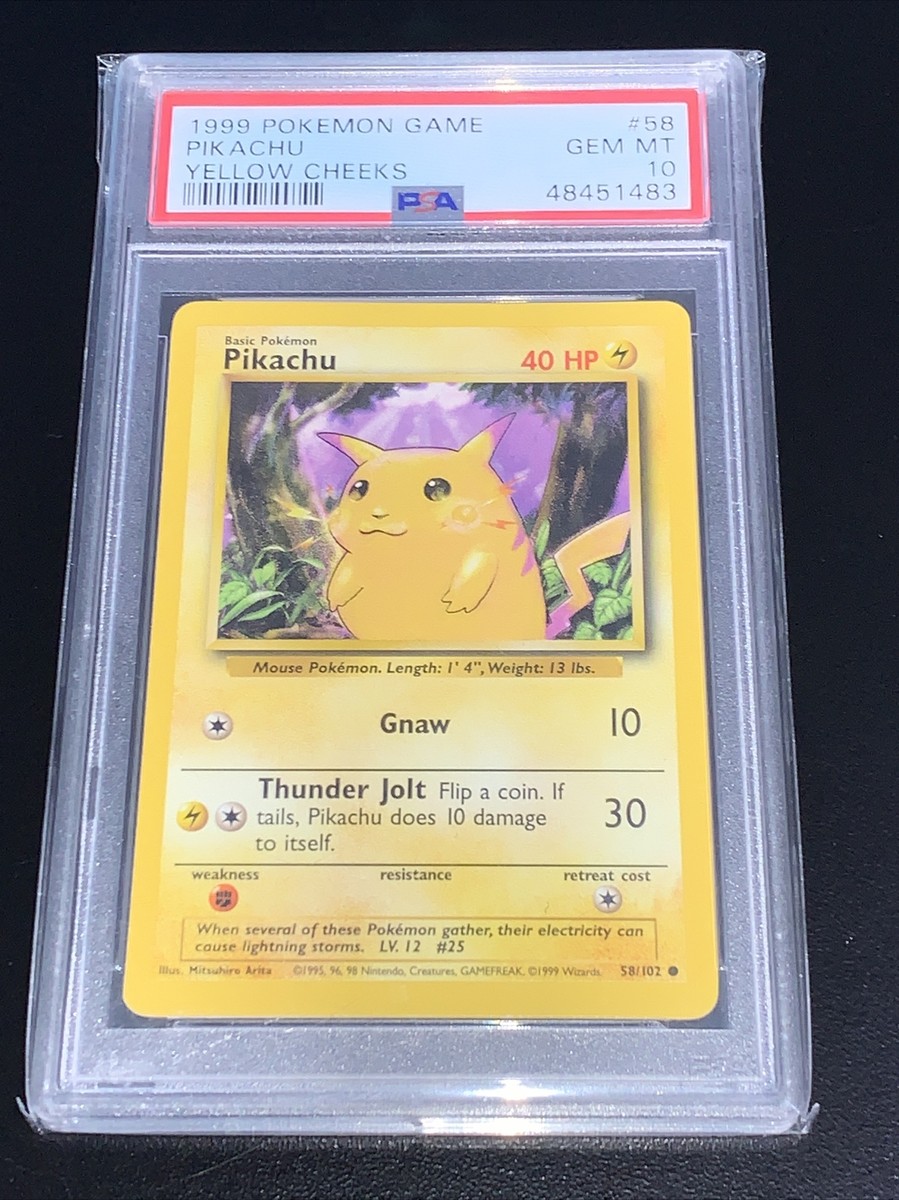 1999 Pokemon Game Pikachu Yellow Cheeks - PSA 10 Gem Mint | eBay