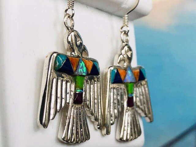 Bold Native Pride beautiful Eagle Thunderbird Ear… - image 6