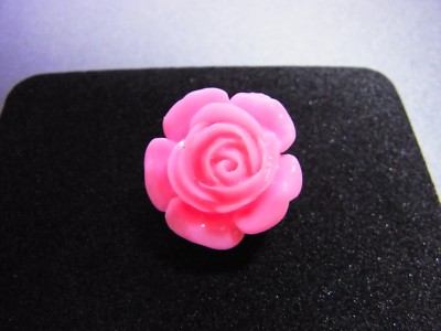 1 Button Knopf Neu 6 Farben mit 3D Rosen für Armbänder Ketten und Ringe