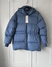 Sweaty Betty Alto Jacket Duck Down Size Xs Uk 8-10 Blue Hooded New Rrp £335