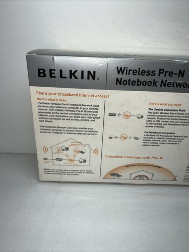 Belkin Corporation Wireless Pre-N Notebook Network Card (Part # F5D8010) 2004 - Picture 9 of 11