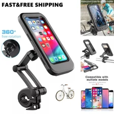 Cell Phone Holder Waterproof Motorcycle Bike Handlebar w/Touch Screen Case Mount