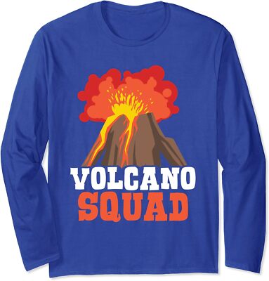Volcano Squad Volcanic Lava Geology Volcanoe  Long Sleeve Tshirt