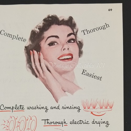 1953 Kitchen Aid Dishwasher Home Kitchen Appliance photo art decor print ad - Picture 7 of 12