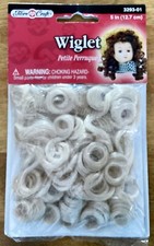 2002 Fibre-Craft 5" Wiglet Petite Perruque 3293-01, Curly Blond Doll Wig, NIP