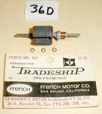 Rewinder's Rotor Kit for 36D Armature + Commutator French Motor Co Tradeship NOS