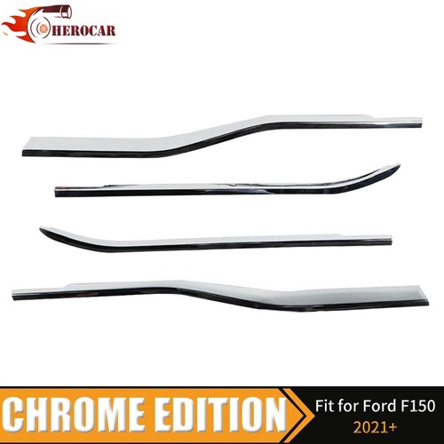 For Ford F150 2021+ Window Bottom Sill Trim Decoration Strips Chrome Accessories - Picture 5 of 9