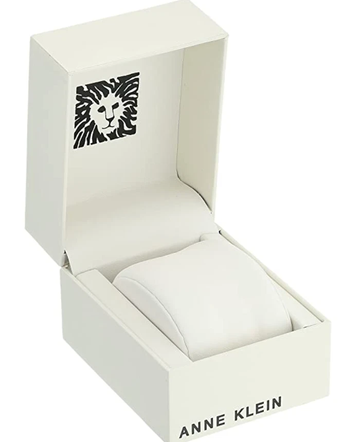 ANNE KLEIN Damas Negro Oro Rosa Diamante Cristal Cerámica Pulsera Reloj Cadena  Foto 4 de 4