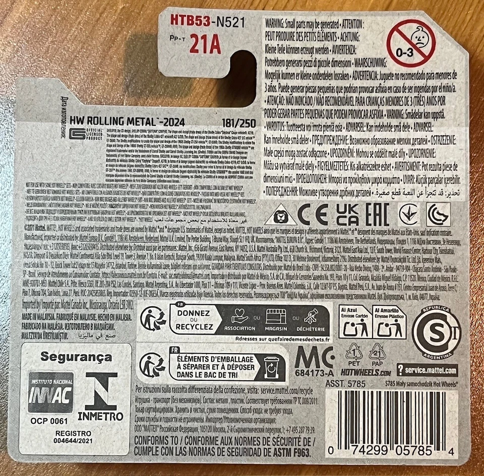 HOT WHEELS 2024 - SHELBY COBRA 427 S/C en PLATA - SIN USAR, EN CAJA. **ENVÍO EN CAJA** Foto 2 de 3