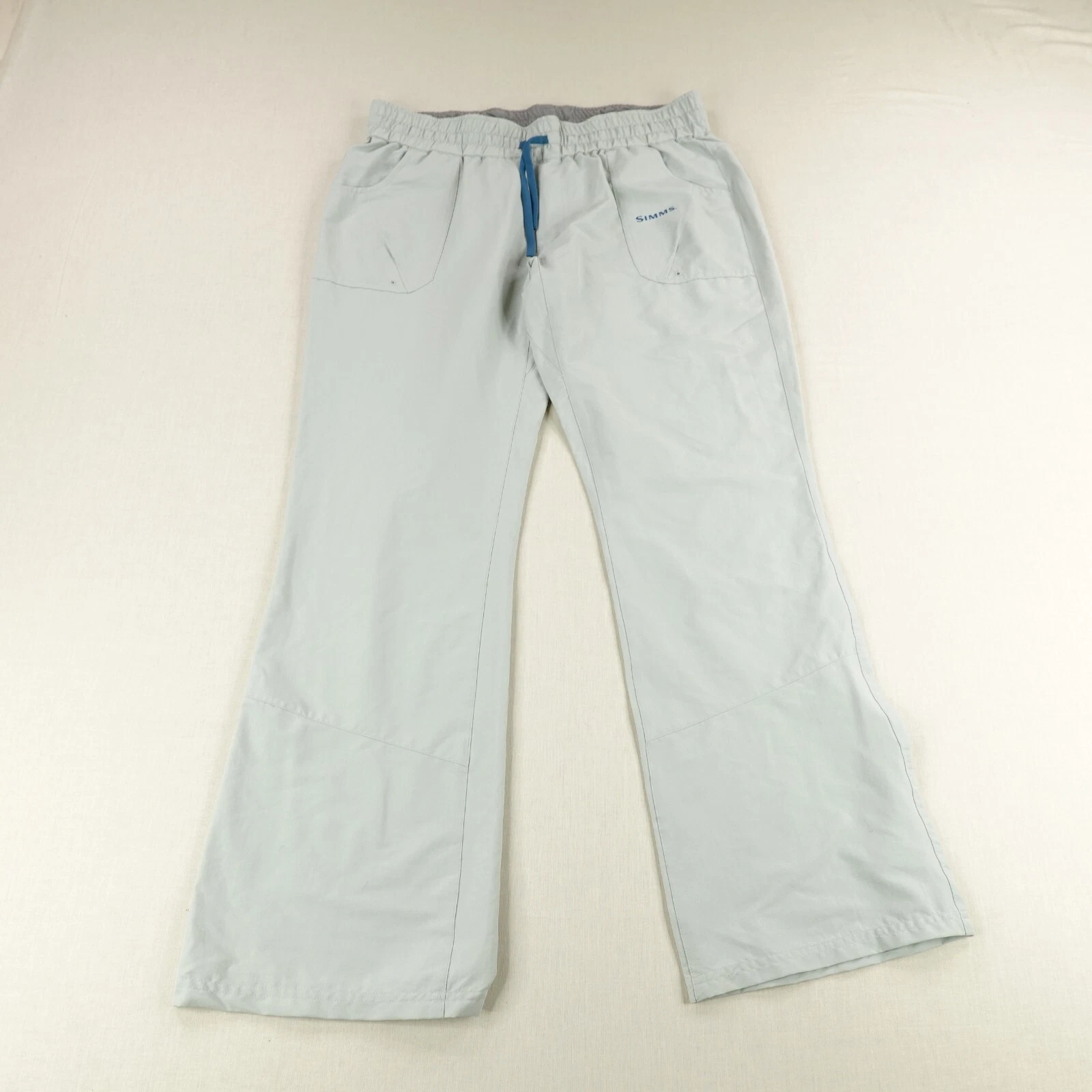 Simms Pants Mens XL Gray Flared Boot Cut Fishing Performance Windbreaker Flex