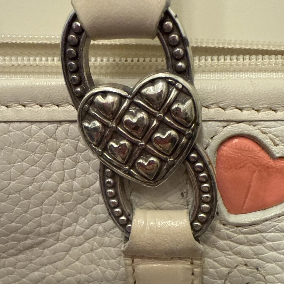 Bolso de Hombro Brighton Fresca Corazones Coloridos Cuero Cartera Blanco - ¡GRAN HALLAZGO!! Foto 2 de 4