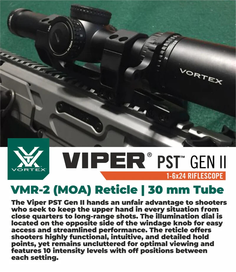Vortex Optics Viper PST Gen II 1-6x24 SFP Riflescope VMR-2