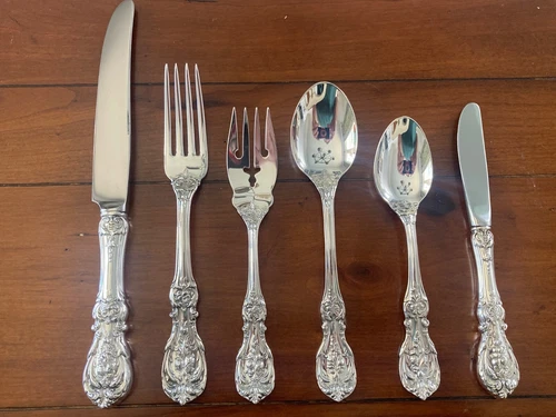 MINT 6 PC PLACE SETTING REED & BARTON FRANCIS I STERLING NEW MARK SET 1 1st