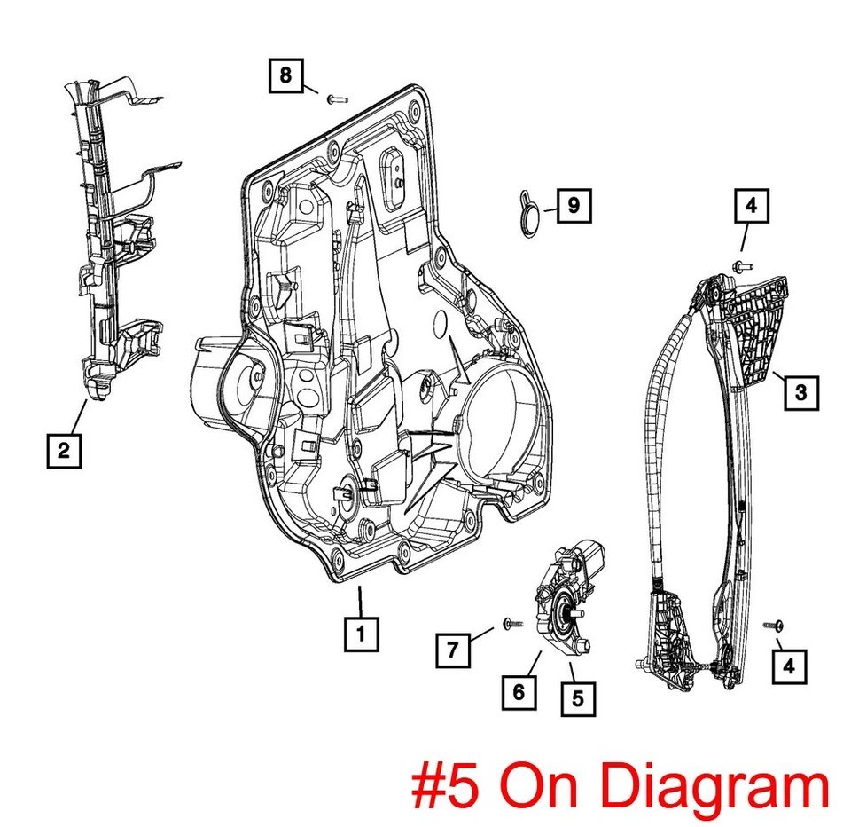 NEW OEM Mopar Door Window Motor Left 68314769AA Chrysler Pacifica Voyager 20-24 - Image 4 of 4