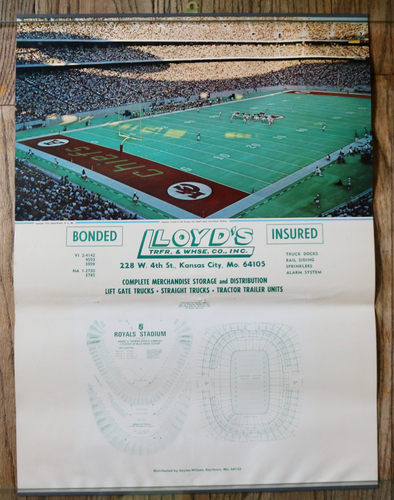 Kansas City Chiefs and Royals vintage calendar backs lot set - Picture 5 of 10