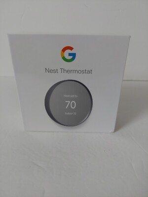 Google Nest Smart Thermostat, Charcoal - GA02081-US, Latest Model FACTORY SEALED