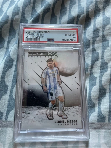 2023-24 Panini Obsidian LIONEL MESSI #3 White Night SSP Case Hit Psa-10 Gem Mint