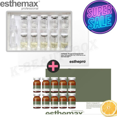 ESTHEPRO Chitossil Thread Lifting Ampoule 10p + Vitamin C Ampoule 10p Whole Box