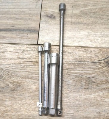 Plumb Socket Extension 4pc SET Long 1/4, 3/8, 1/2, Drive Vintage USA
