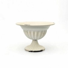 Metal Vase with Pedestal Vintage-Inspired Pedestal Planter Distressed for Patio